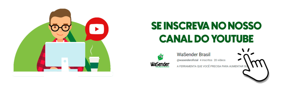 Vídeos WaSender no Youtube - Envio automático em massa de mensagens no WhatsApp